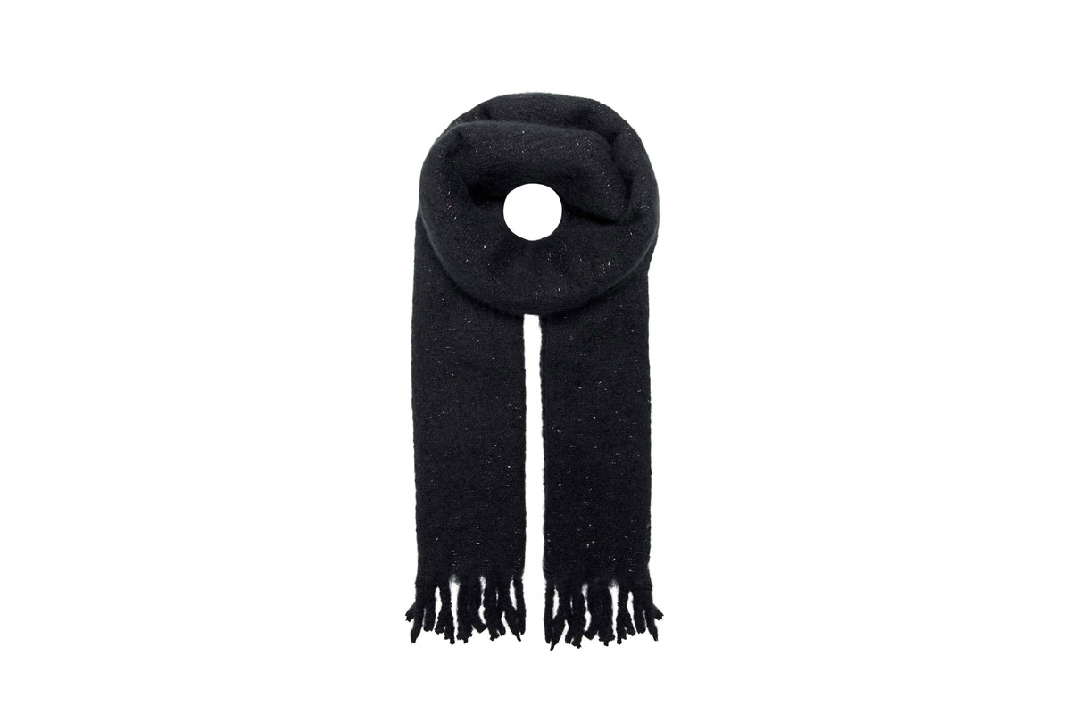 Only Martine Life Boucle Lurex Scarf Acc Κασκόλ (15270028 BLACK SILVER LUR) Μαύρο